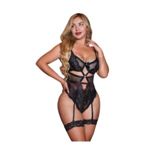 Body de tiras con forro ligero de encaje