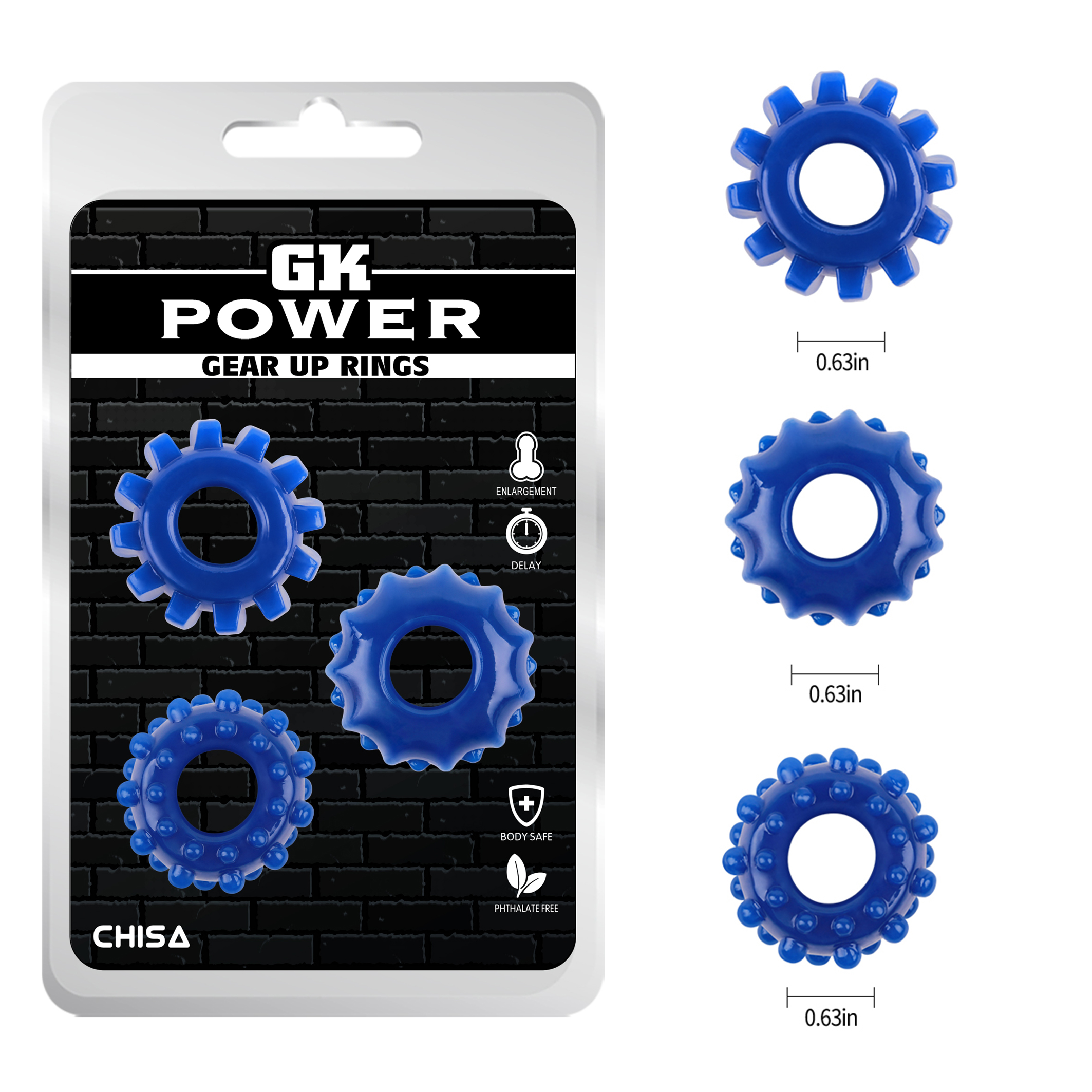 GK Power Anillos Gear Up – Azul