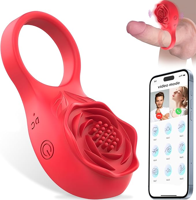 Rose Cock Ring Controlado por APP